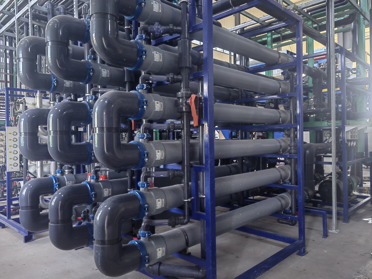 Installed Plum external tubular membrane system for AnMBR