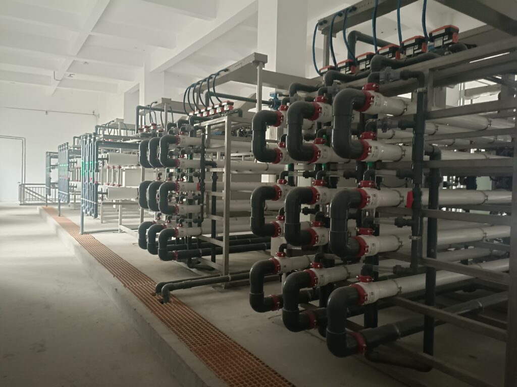 Installed membrane-process equipment for the 10 m³/h FGD wastewater ZLD project