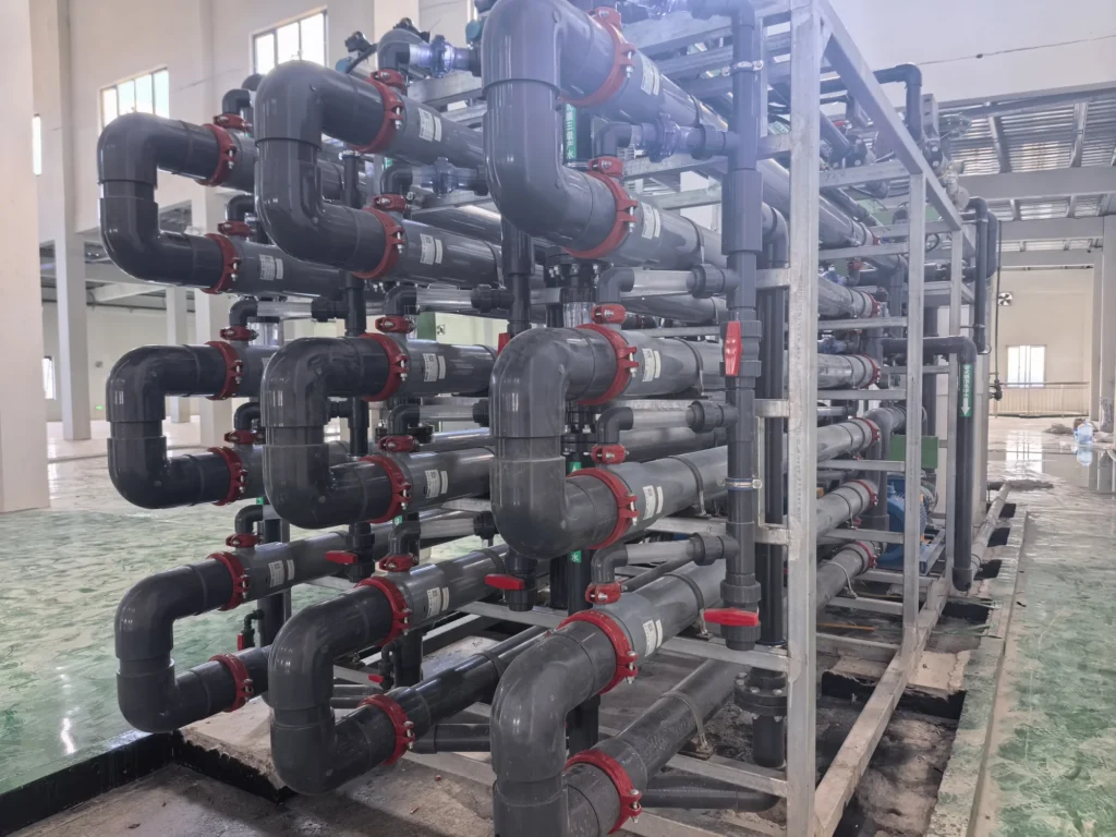 PEK tubular membrane system at the 300 m³/d fly-ash washing wastewater softening project