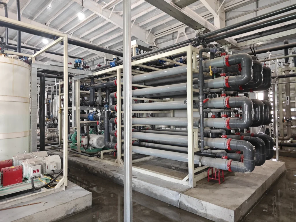 Process equipment at the 40 m³/h Mine-Water RO Brine Tubular-Membrane Softening Retrofit
