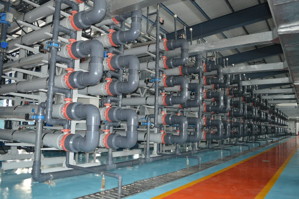 Process equipment at the 10,000 m³/d Oilfield Produced-Water Deep Treatment Project
