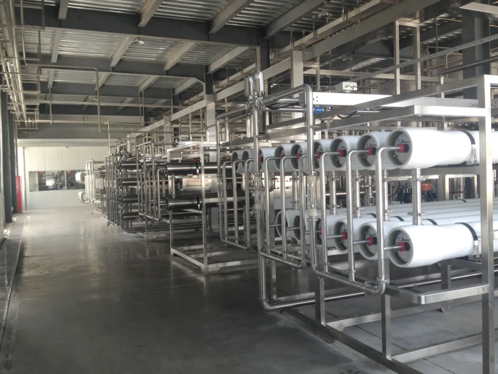 Membrane equipment at a process-fluid separation project