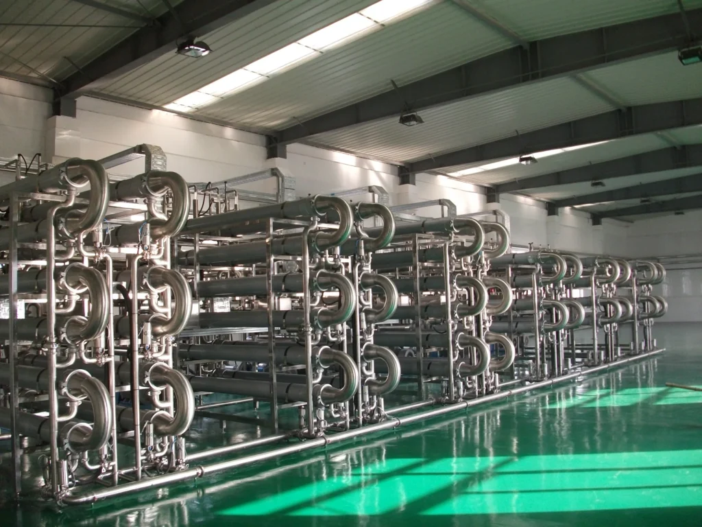 Membrane equipment at a process-fluid separation project