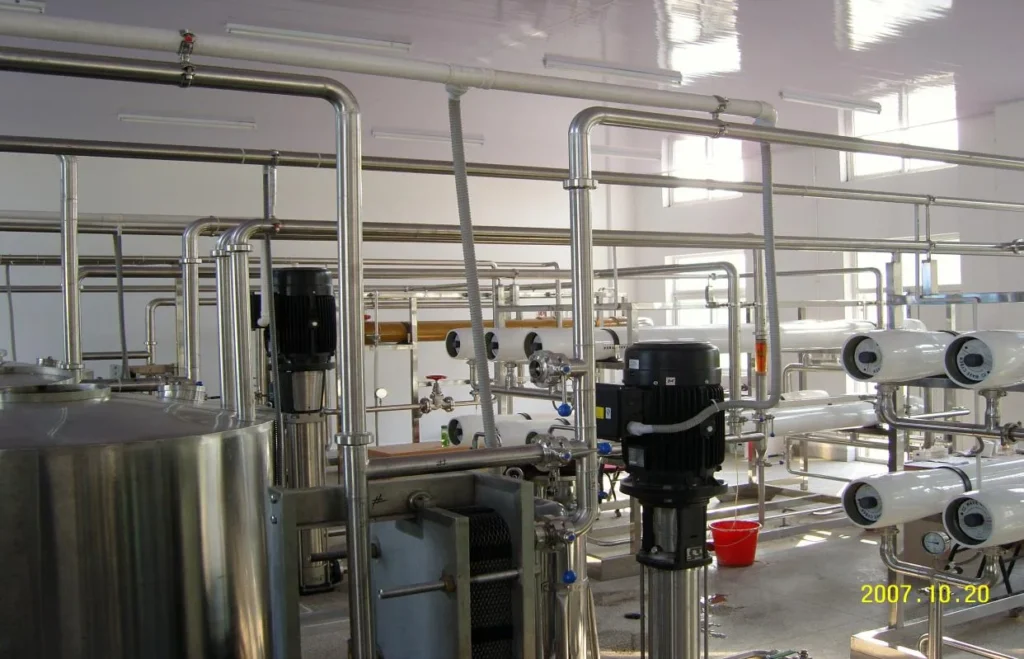 Membrane equipment at a process-fluid separation project