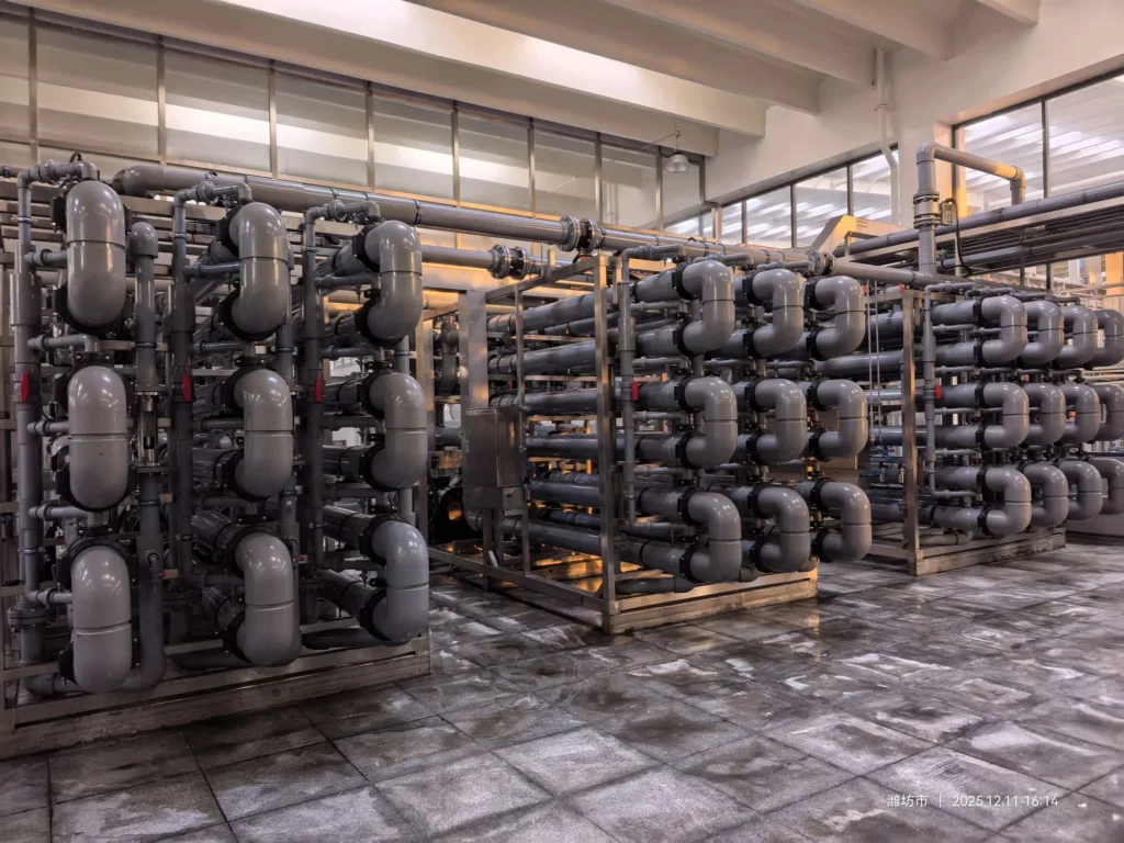 Membrane equipment at a process-fluid separation project
