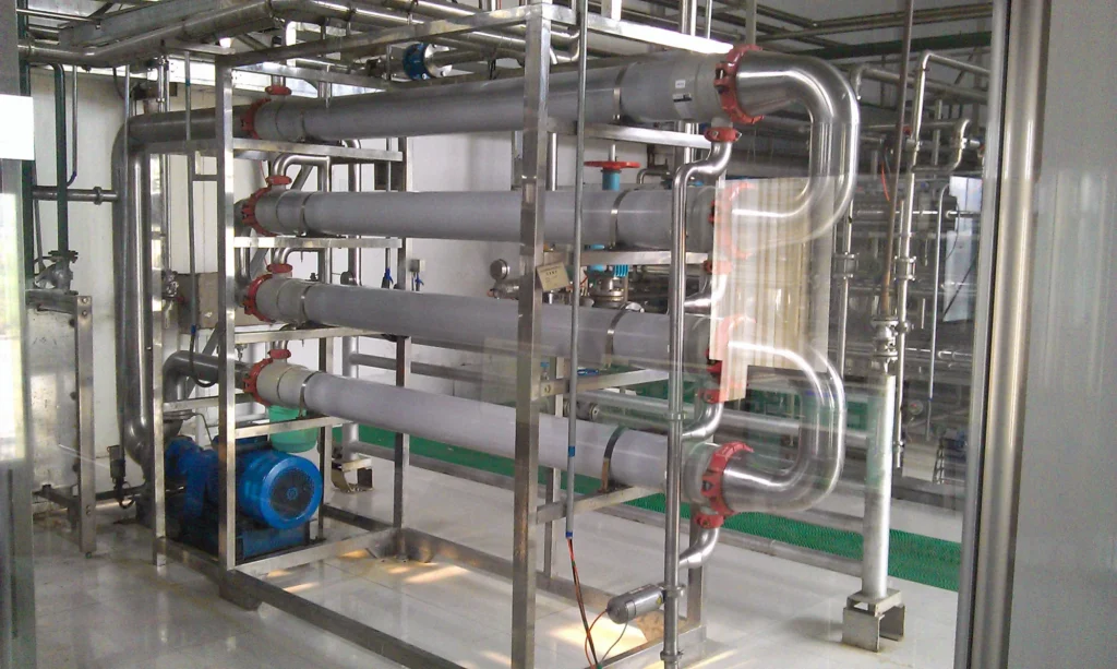 Membrane equipment at a process-fluid separation project