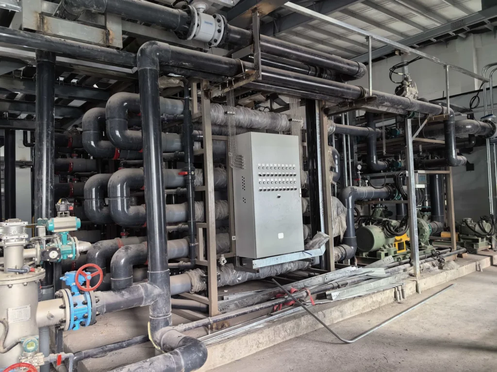 Process equipment at the 77 m³/h RO Brine Softening, Fluoride and Silica Removal Project